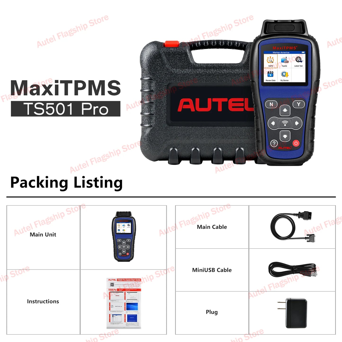 Autel MaxiTPMS TS501 PRO TPMS Programming Tool Activate/Relearn TPMS Sensor Tire Pressure Monitor Tester Tire Repair Tools
