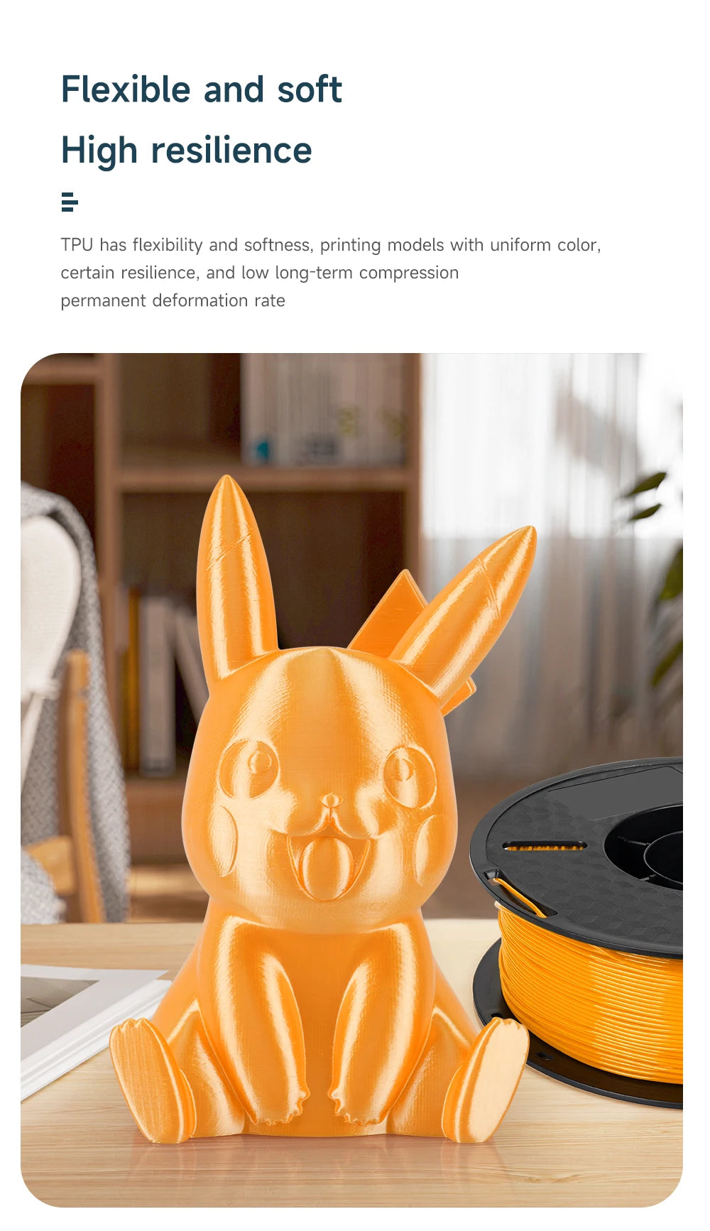 6.6LBS PLA PETG TPU 3D Printer Filament 1.75mm Dimensional Accuracy+/-0.03mm 3D Printer Materials Fit Most FDM 3D Printers