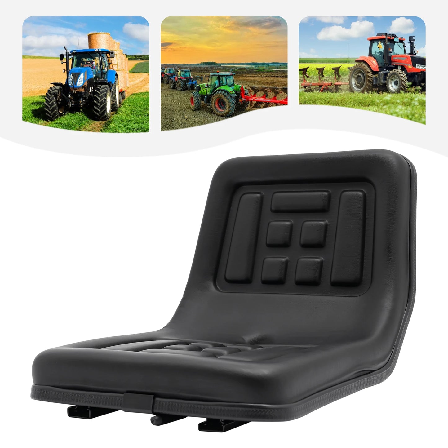 Universal Tractor Seat Forklift Truck Seat Excavator Seat Digger Seat Lawn Mower Seat Replacement Adjustable