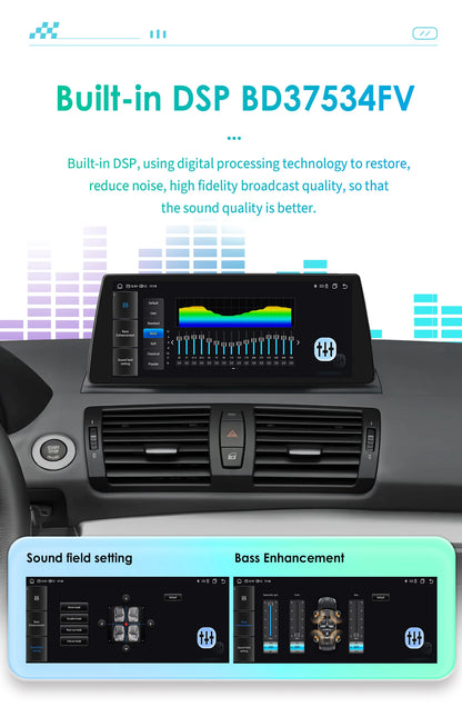 10.25"Android 12 For BMW 1 Series E81 E82 E87 E88 CCC CIC Autoradio multimedia player 2din DSP Carplay 7862 Head Unit 4G Screen
