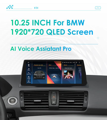 10.25"Android 12 For BMW 1 Series E81 E82 E87 E88 CCC CIC Autoradio multimedia player 2din DSP Carplay 7862 Head Unit 4G Screen