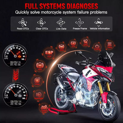 ANCEL MT510 Fit for BMW Motorcycle Diagnostic Tool Full System Motorbike OBD2 Scanner Code Reader ABS Bleed Oil TPS ECU Reset